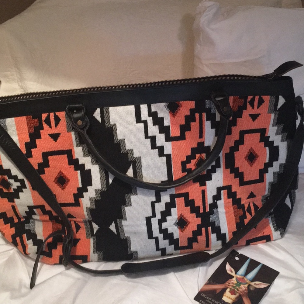 Boho Gypsy jacquard weekender bag. NWT.